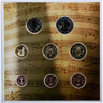 Austria,
Set 1 ct. - 2 Euro,
Mozart